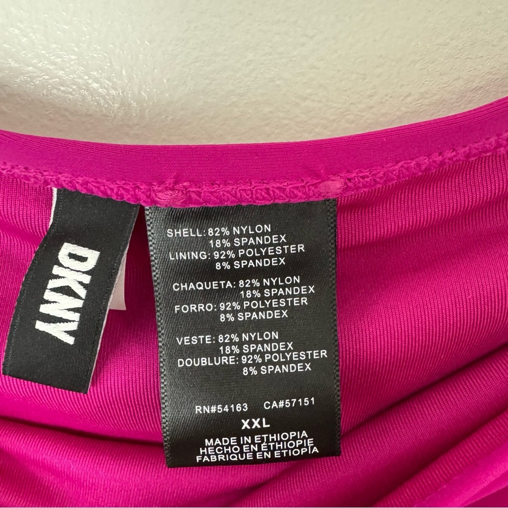 DKNY Women's 2 Piece Ruffled Tankini Swimsuit Bathing Suit Pink Size XXL - Picture 9 of 11